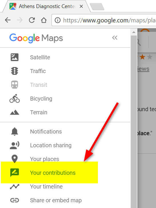 google map your contributions